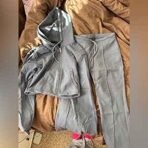 Blue Gray Zara Women’s Sweat Set